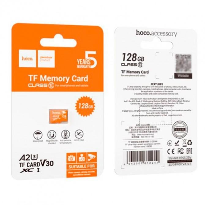 Карта памяти Hoco MicroSDHC 128GB U3/V30/A2 (Class 10) (card only)-1