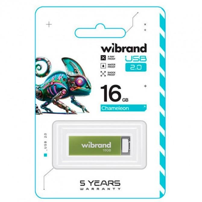 Флеш-накопитель Wibrand USB 2.0 16Gb Chameleon Зеленый-1