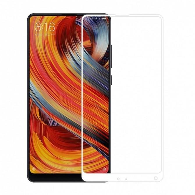 Защитное стекло для XIAOMI Mi Mix 2 (0.3 мм, 2.5D, с белым Silk Screen покрытием)