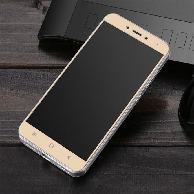 Защитное стекло для XIAOMI Redmi 4x/Redmi Go (0.3 мм, 2.5D, с золотистым Silk Screen покрытием)-3
