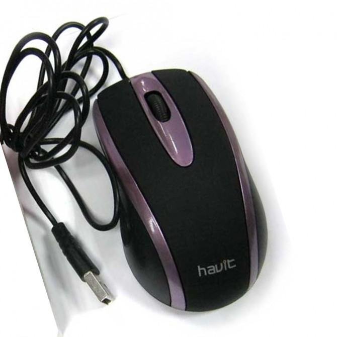 Миша Havit HV-MS753 USB, Чорний/Фіолетовий-2