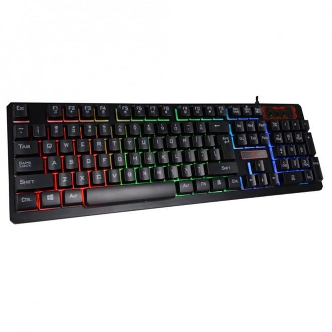 Клавиатура Havit HV-KB421L Multimedia Wired USB Чёрный, с подсветкой