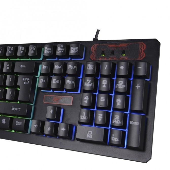 Клавиатура Havit HV-KB421L Multimedia Wired USB Чёрный, с подсветкой-2