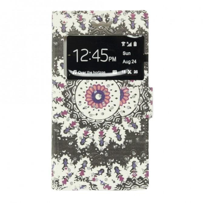 Чехол книжка GEMS Universal 4.8-5.3 ОДНО ОКНО ПРИНТ (51)