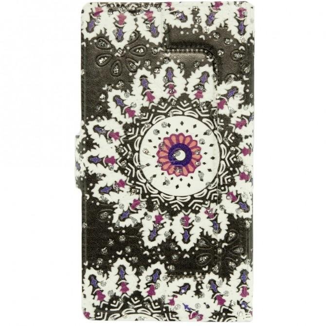 Чехол книжка GEMS Universal 4.8-5.3 ОДНО ОКНО ПРИНТ (51)-1