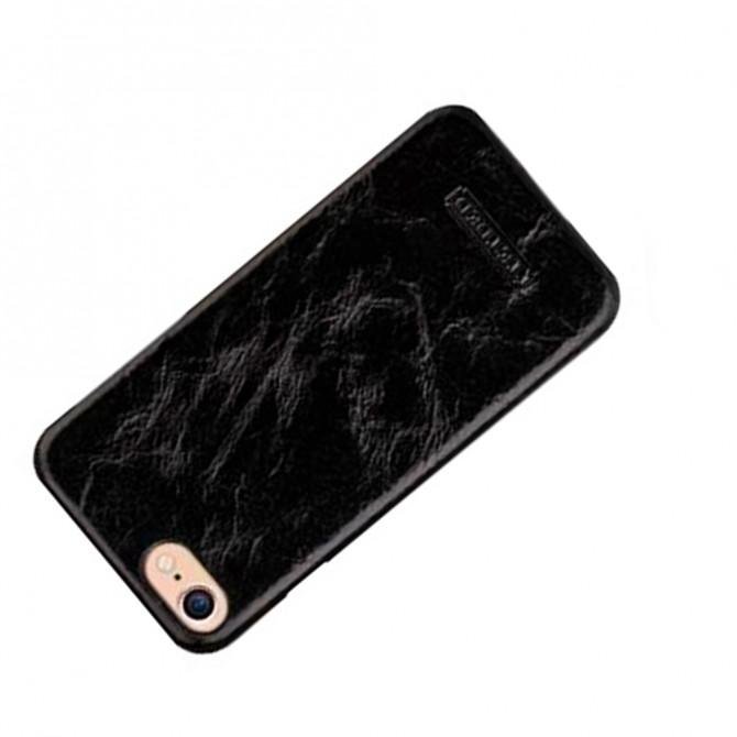 Кожаный чехол (флип) TETDED Lava Series для Apple iPhone 7 (4.7") (Чёрный)-1