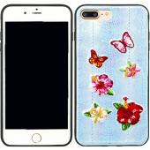 Чохол накладка Diliana flower&Метелик для iPhone 7 Plus/8 Plus блакитний Чохол накладка Diliana flower&Метелик для iPhone 7 Plus/8 Plus блакитний