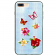 Чехол накладка Diliana flower&butterfly для iPhone 7 Plus/8 Plus голубая