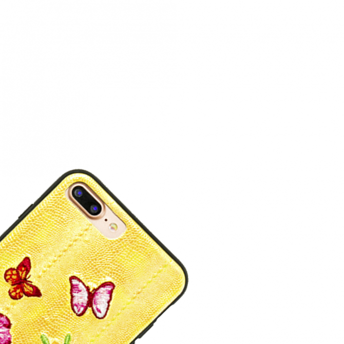 Чехол накладка Diliana flower&butterfly для iPhone 7 Plus/8 Plus желтая-3