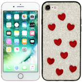 Чехол накладка Diliana Hearts для iPhone 7/8 золотая