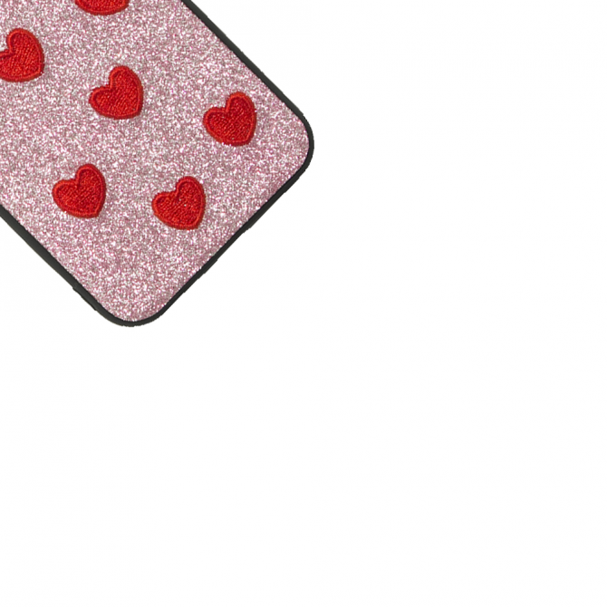 Чехол накладка Diliana Hearts для iPhone 7/8 светло розовая-4