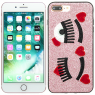 Чохол накладка Diliana Shine eyes для iPhone 7 Plus/8 Plus світло рожевий
