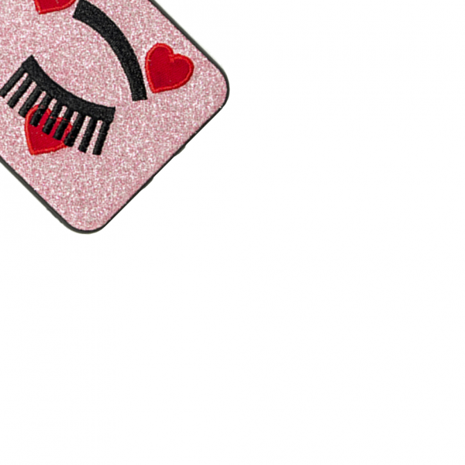 Чехол накладка Diliana Shine eyes для iPhone 7 Plus/8 Plus светло розовая-3