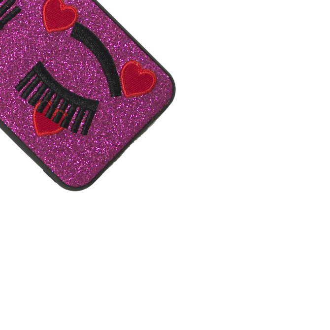 Чехол накладка Diliana Shine eyes для iPhone 7/8 розовая-3