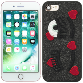 Чехол накладка Diliana Shine eyes для iPhone 7/8 черная
