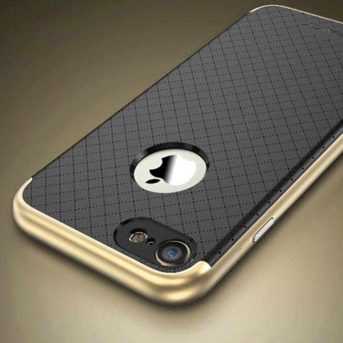 Накладка iPaky Carbon TPU + Bumper для Apple iPhone 7 (4.7") Gold-1