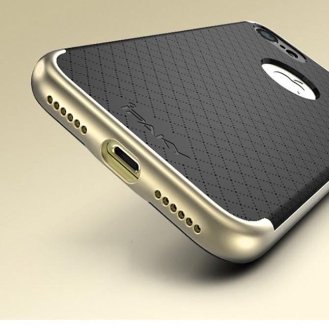Накладка iPaky Carbon TPU + Bumper для Apple iPhone 7 (4.7") Gold-2