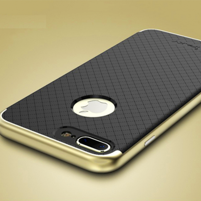 Накладка iPaky Carbon TPU + Bumper для iPhone 7 Plus Gold-1