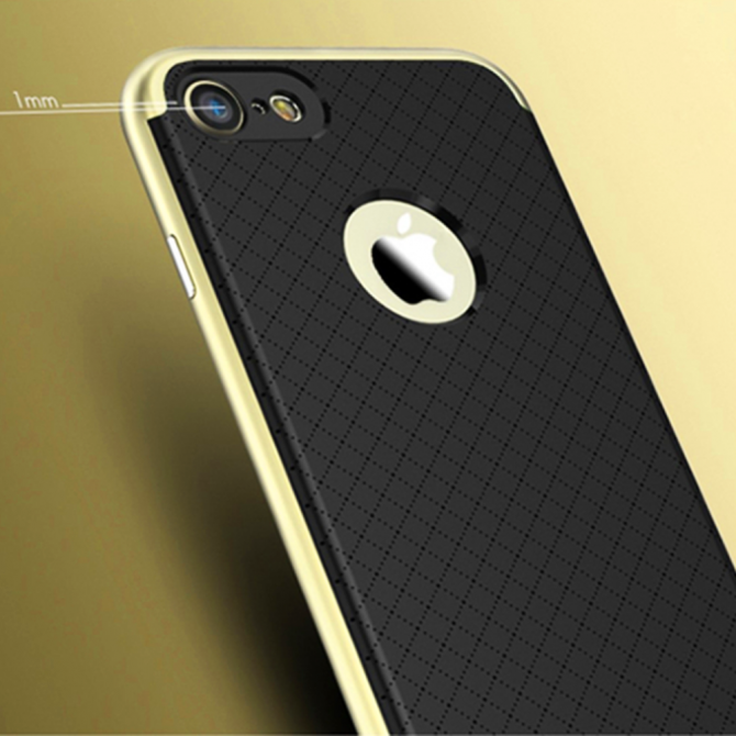 Накладка iPaky Carbon TPU + Bumper для iPhone 7 Plus Gold-3