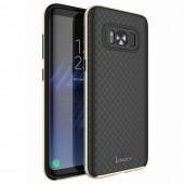Накладка iPaky Carbon TPU + Bumper для Samsung G955 Galaxy S8 Plus Gold