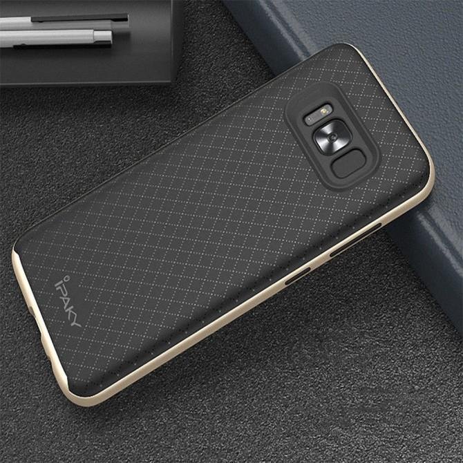 Накладка iPaky Carbon TPU + Bumper для Samsung G955 Galaxy S8 Plus Золотий-2