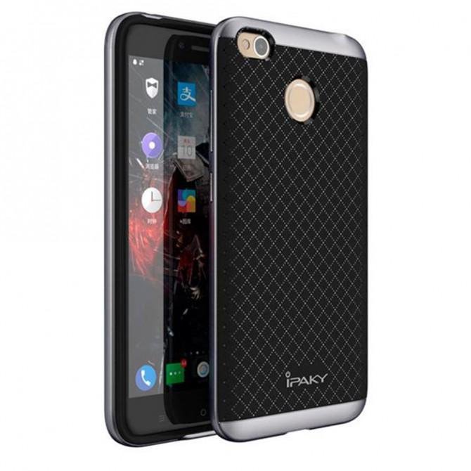Накладка iPaky Carbon TPU + Bumper для Xiaomi Redmi 4x Сірий