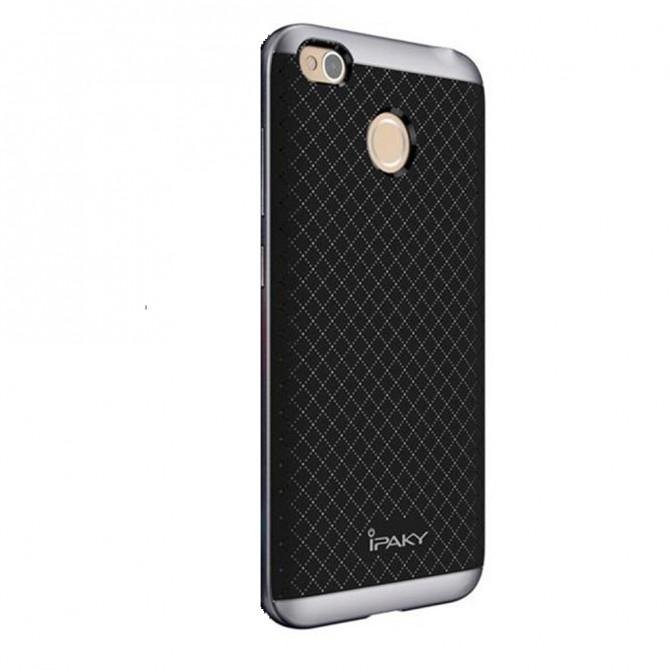 Накладка iPaky Carbon TPU + Bumper для Xiaomi Redmi 4x Сірий-1