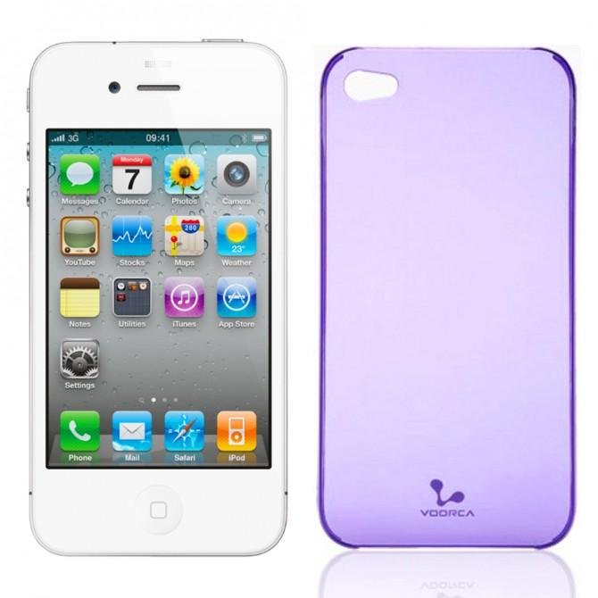Чехол накладка PC Voorca для iPhone 4 Violet