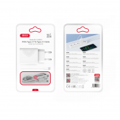 Сетевое зарядное устройство XO L162 30W/USB-C White + Type-C Cable