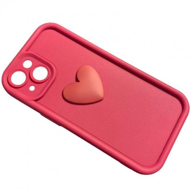 Чохол 3D Heart series for iPhone 13 Red-4