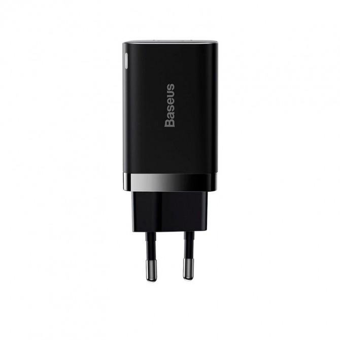 Мережевий зарядний пристрій 1USB + Type-C Baseus Super Si Pro Quick Charger 30W (CCSUPP-E01) Black