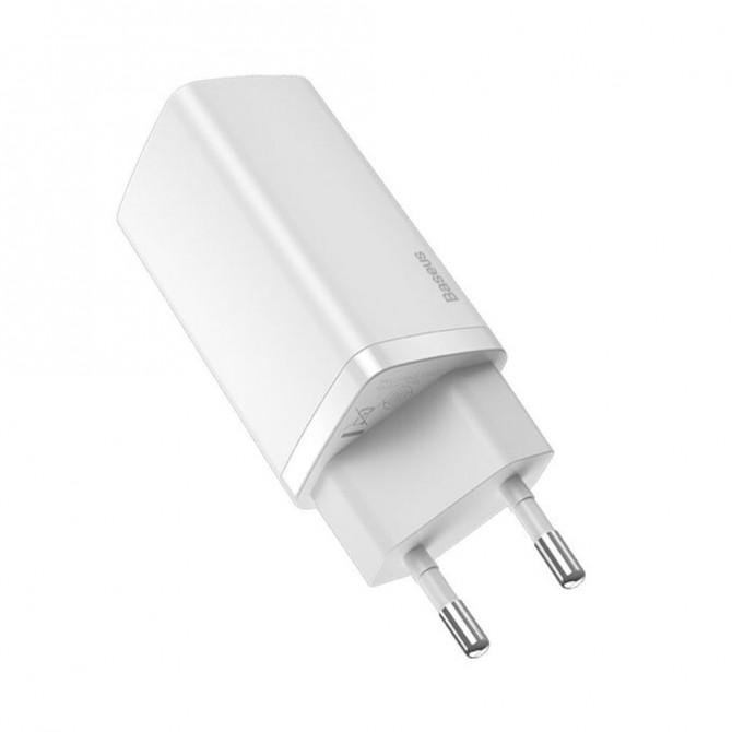 Мережевий зарядний пристрій Baseus GaN2 Lite Quick Charger 60W White-1