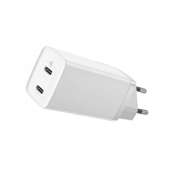 Мережевий зарядний пристрій Baseus GaN2 Lite Quick Charger 60W White-2