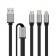 Кабель Gelius Squid GP-UC102 3in1 MicroUSB/Lightning/Type-C Black 1m (12W)