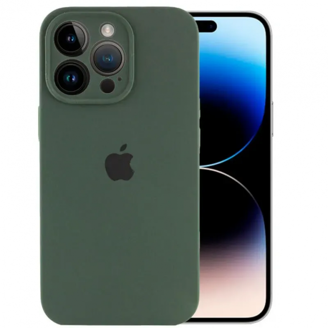 Силіконовий чохол для iPhone 12 Pro Хвойно Зелений FULL-1