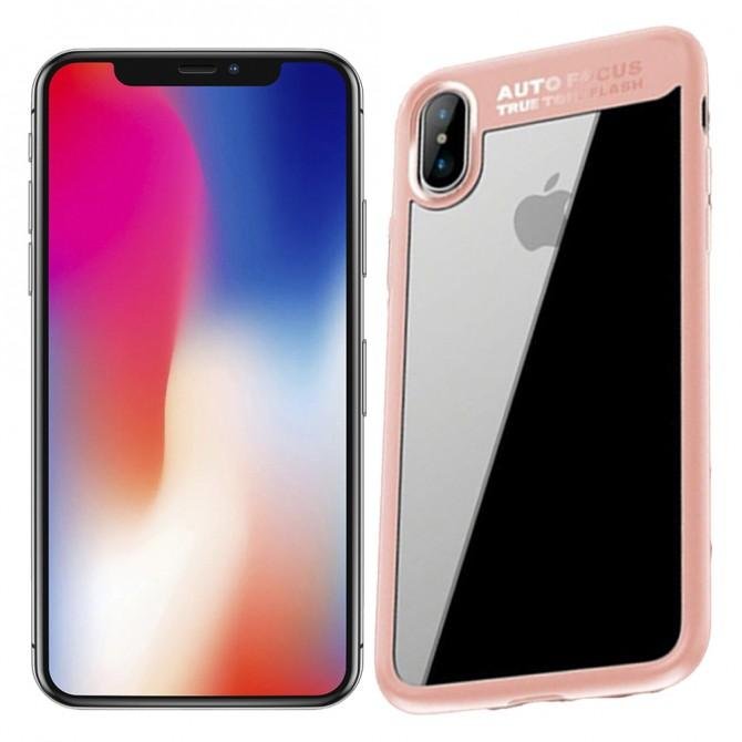 Чохол Rock Space Clarity Series для iPhone X Рожевий