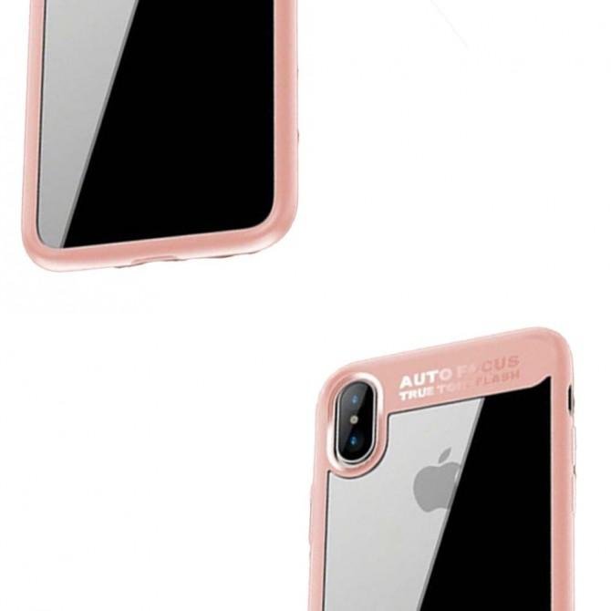 Чохол Rock Space Clarity Series для iPhone X Рожевий-3