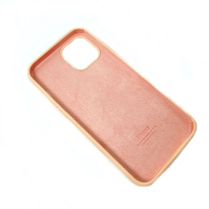 Оригинальный силиконовый чехол для iPhone 12 /12 Pro Светло Абрикосовый FULL-2