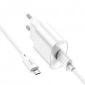 СЗУ 1USB Hoco C109A Fighter QC3.0 18W White + Cable MicroUSB СЗУ 1USB Hoco C109A Fighter QC3.0 18W White + Cable MicroUSB
