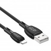 USB Кабель Borofone BX86 Advantage Lightning 2.4A 1m Black USB Кабель Borofone BX86 Advantage Lightning 2.4A 1m Black