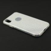 Чохол Silicone 3in1 Блискітки для iPhone XR Білий