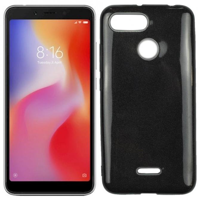 Чехол Silicone 3in1 Блёстки для Xiaomi Redmi 6 Чёрный
