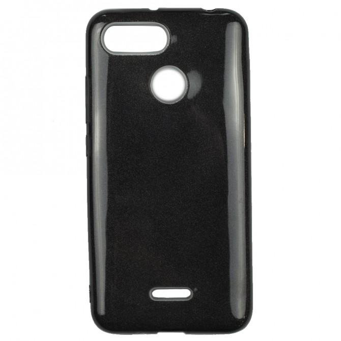Чехол Silicone 3in1 Блёстки для Xiaomi Redmi 6 Чёрный-1