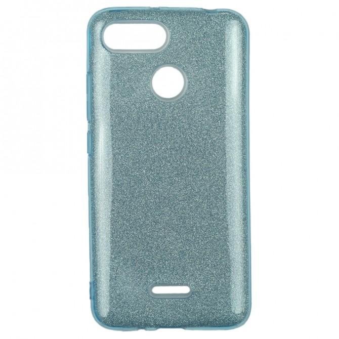 Чехол Silicone 3in1 Блёстки для Xiaomi Redmi 6 Blue-1