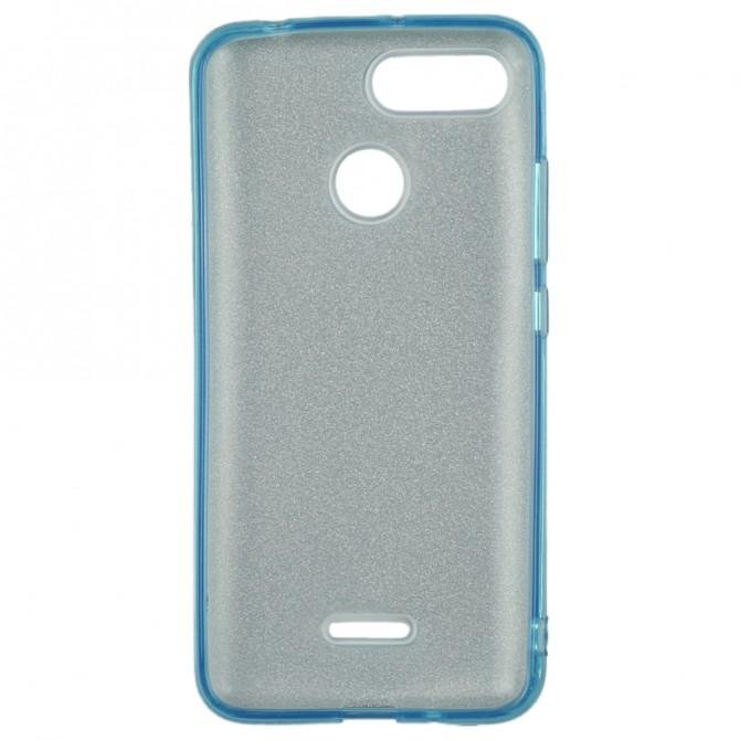 Чехол Silicone 3in1 Блёстки для Xiaomi Redmi 6 Blue-2