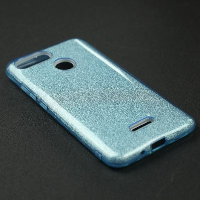 Чехол Silicone 3in1 Блёстки для Xiaomi Redmi 6 Blue-3