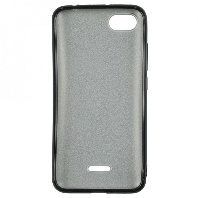 Чехол Silicone 3in1 Блёстки для Xiaomi Redmi 6a Чёрный-2