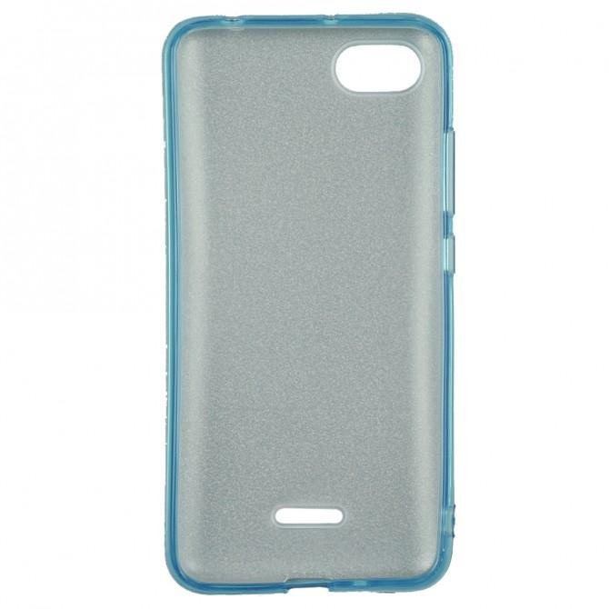 Чехол Silicone 3in1 Блёстки для Xiaomi Redmi 6a Blue-2