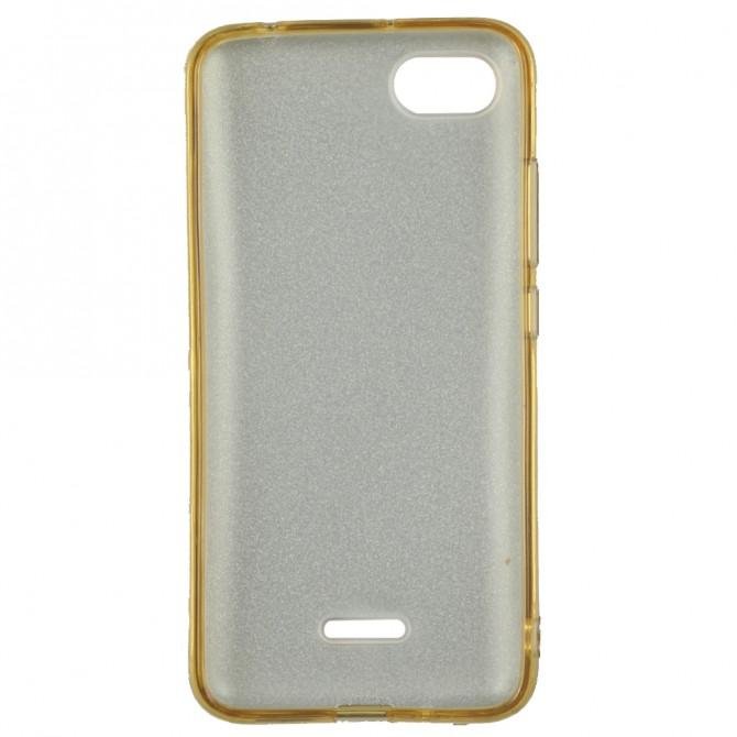 Чехол Silicone 3in1 Блёстки для Xiaomi Redmi 6a Gold-2