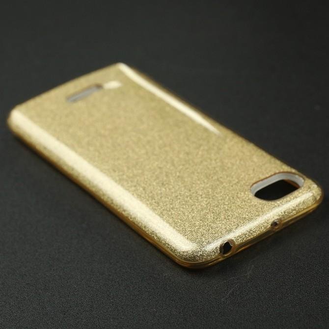 Чехол Silicone 3in1 Блёстки для Xiaomi Redmi 6a Gold-4